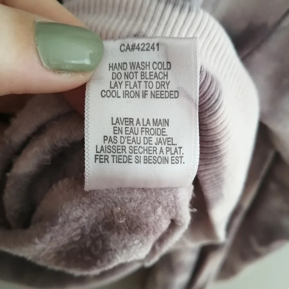 Young Fabulous & Broke Juliette Purple Tie Dye Sweater with Dolman Sleeves XS - Picture 11 of 16